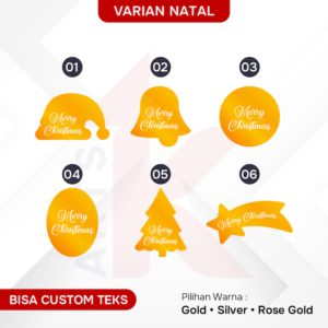 topper akrilik seasonal idul fitri idul adha christmas natal