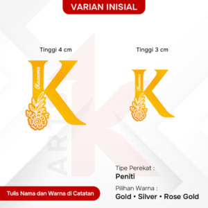 bros akrilik mirror inisial custom nama