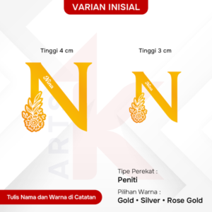 bros akrilik mirror inisial custom nama