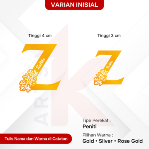 bros akrilik mirror inisial custom nama